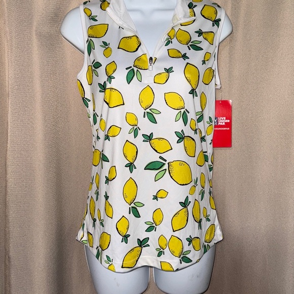 PGA Tour Women's Lemon Print Tank Top - Picture 1 of 5